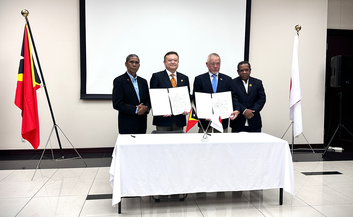 東ティモール「遠隔集落における生業と食の改善事業」署名式